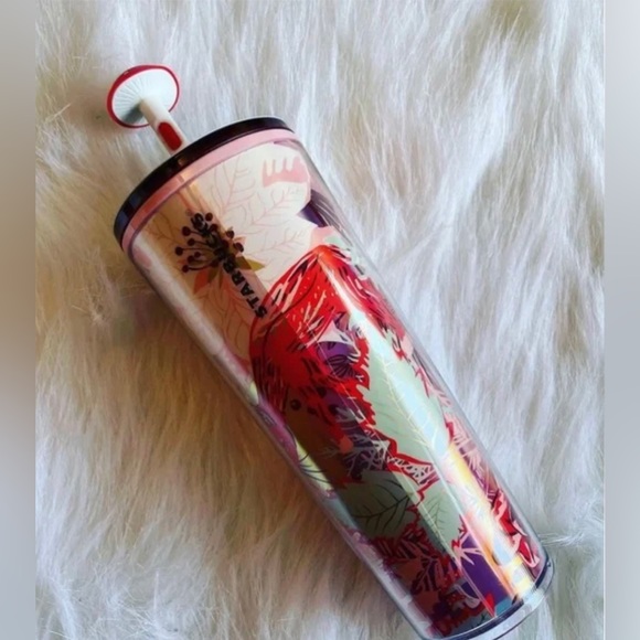 Starbucks Venti 2022 Enchanted Forest Tumbler With Silicon Mushroom Straw Top - Picture 4 of 5